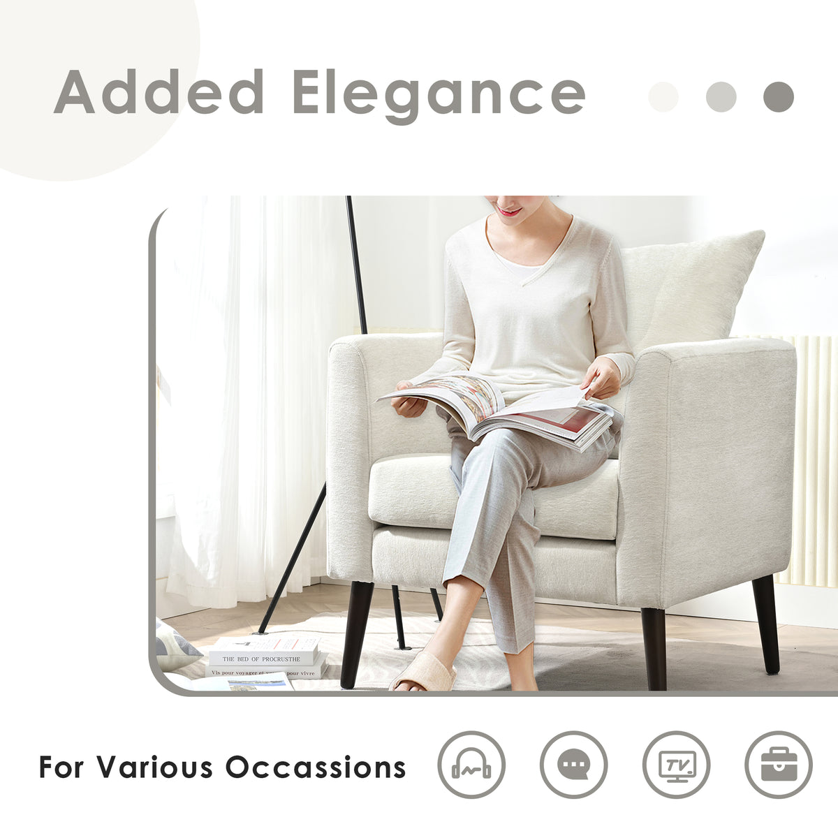 Schneier Accent Chair Beige