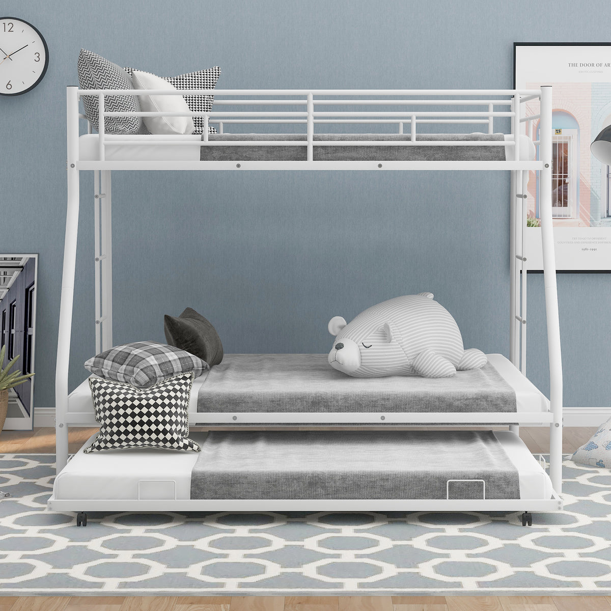 Full Bunk Bed White