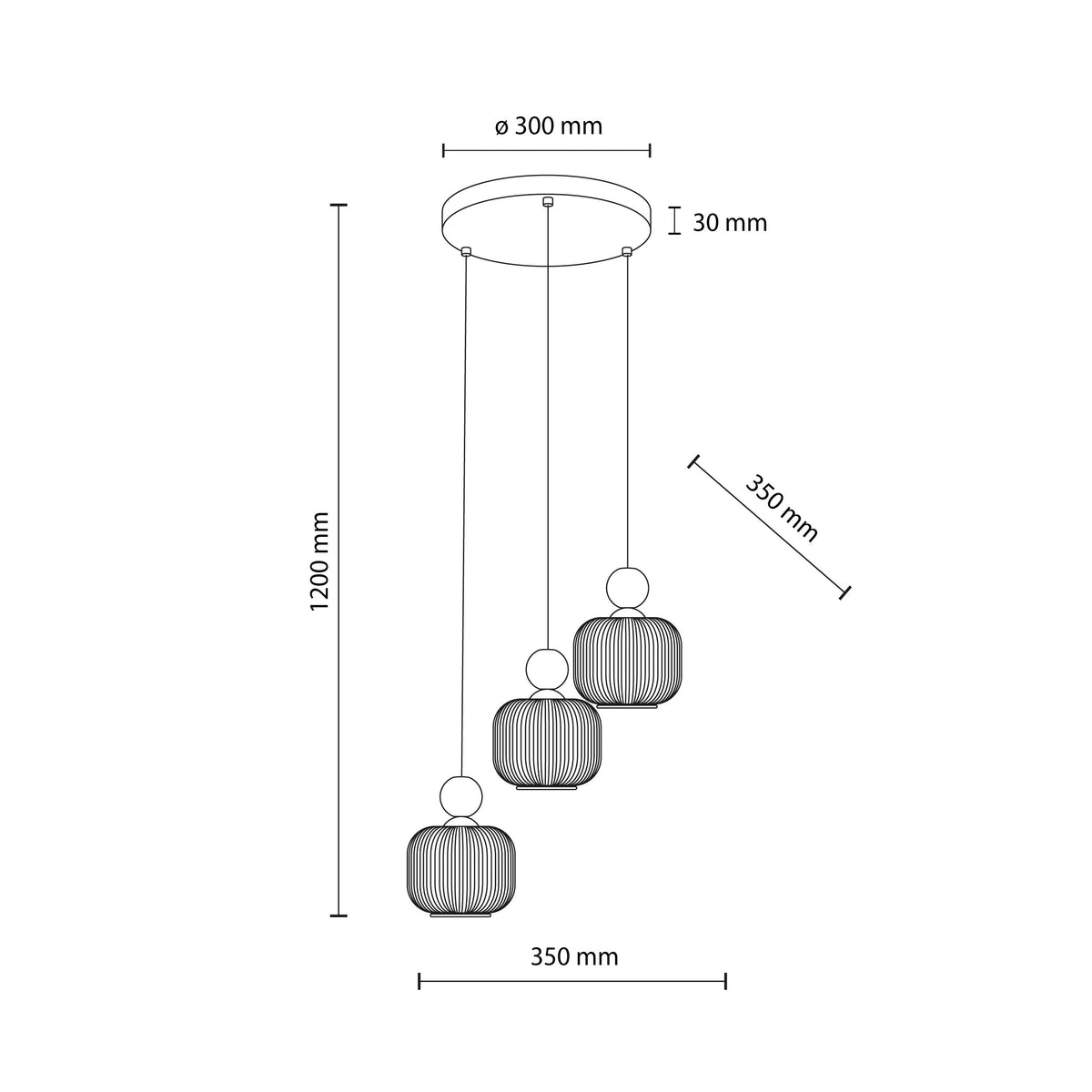 Ballo Scandinavian Pendant Light 3