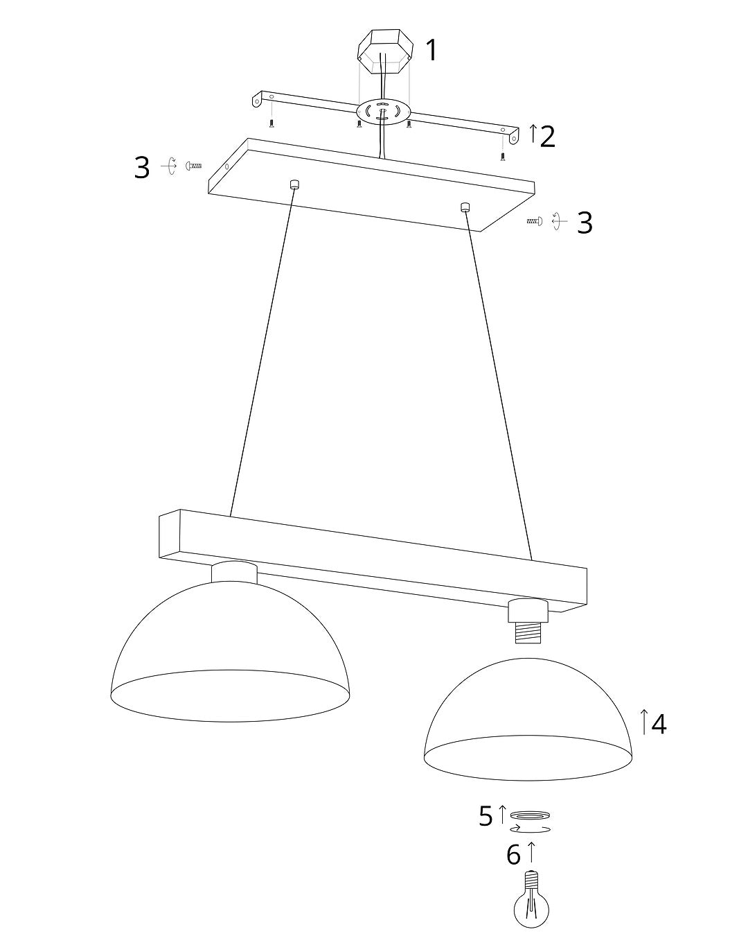 OSLO Black Scandinavian Pendant Light 2