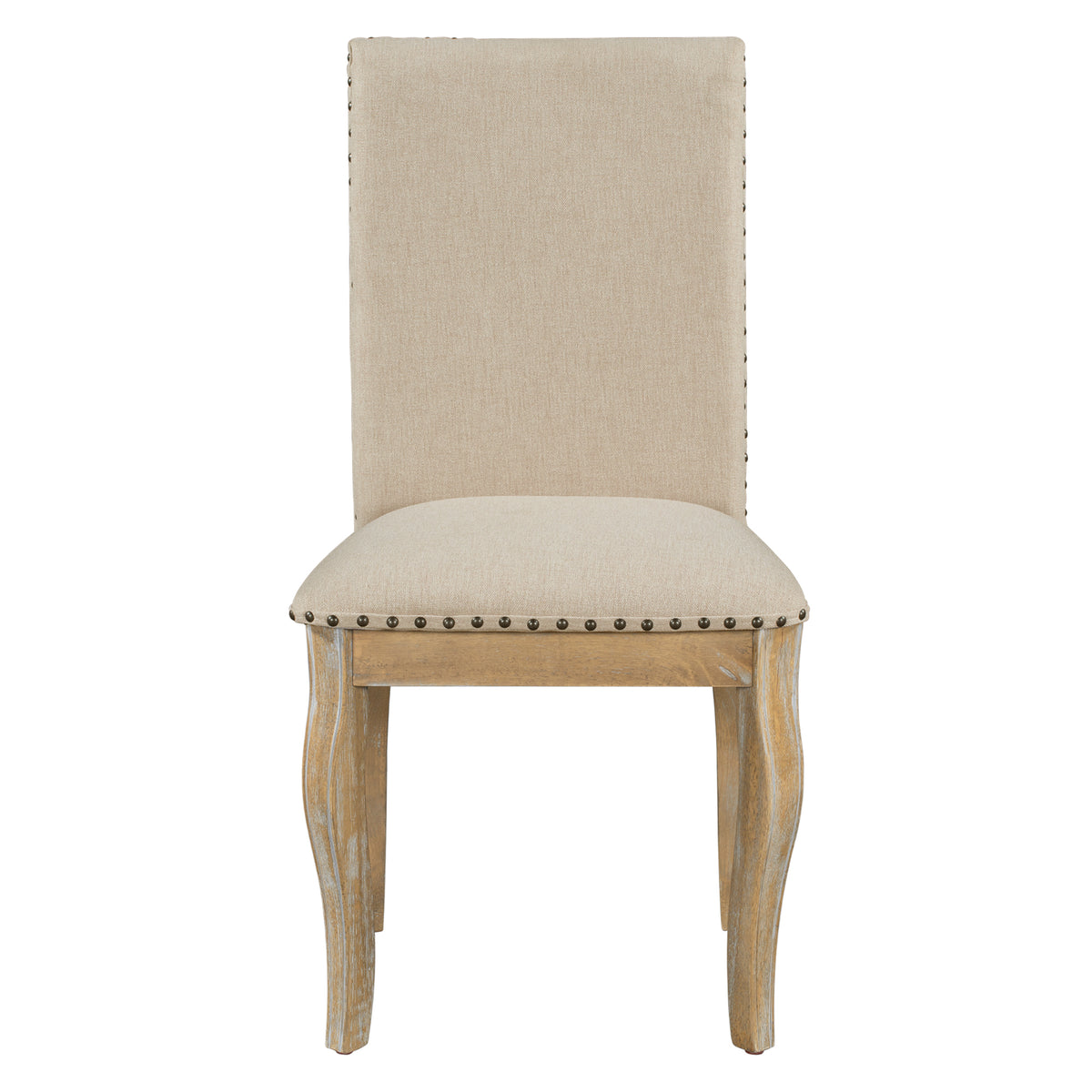 5-Piece Dining Set with Round Table Wood Wash