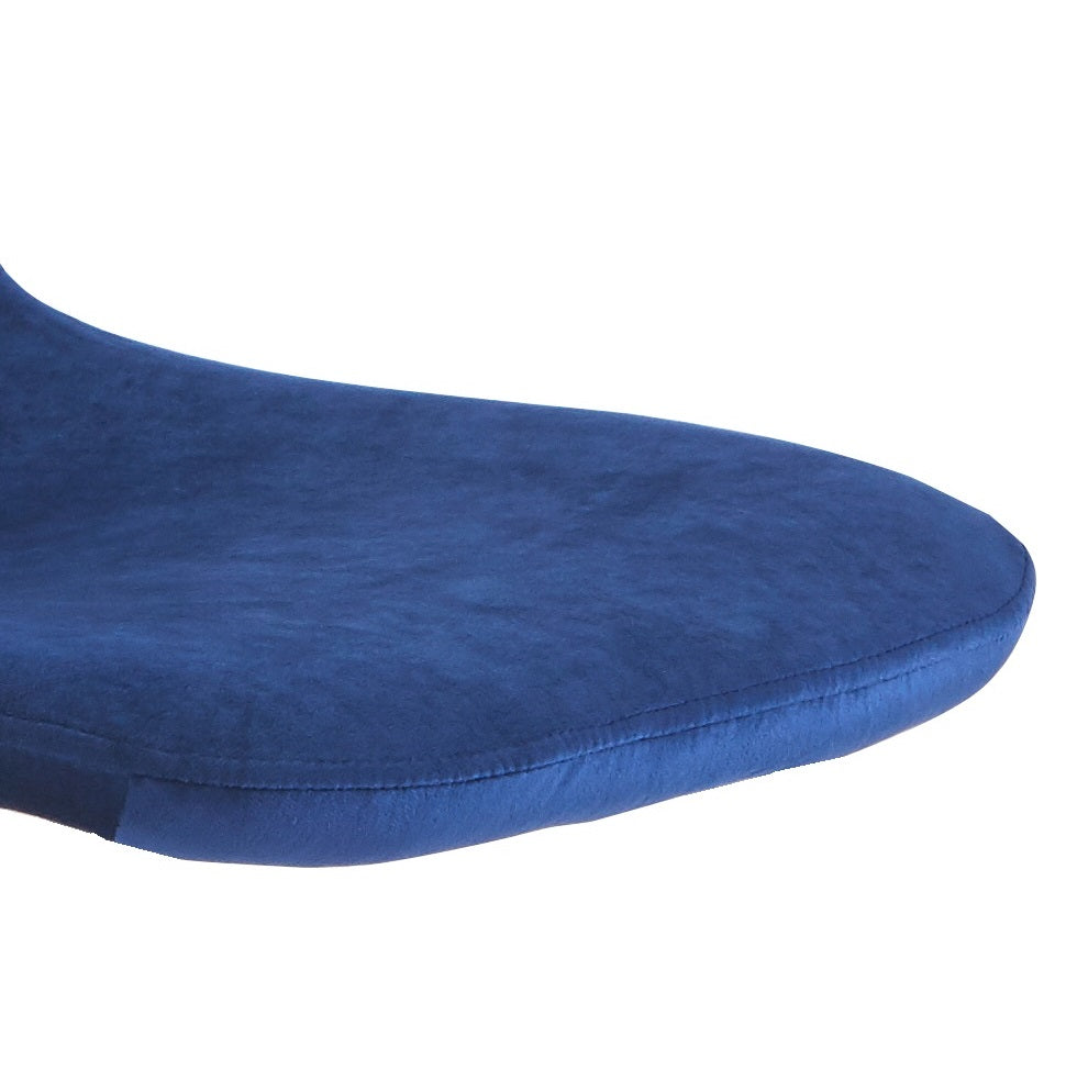 Set of 4 Blue Dining Chairs Modern Design