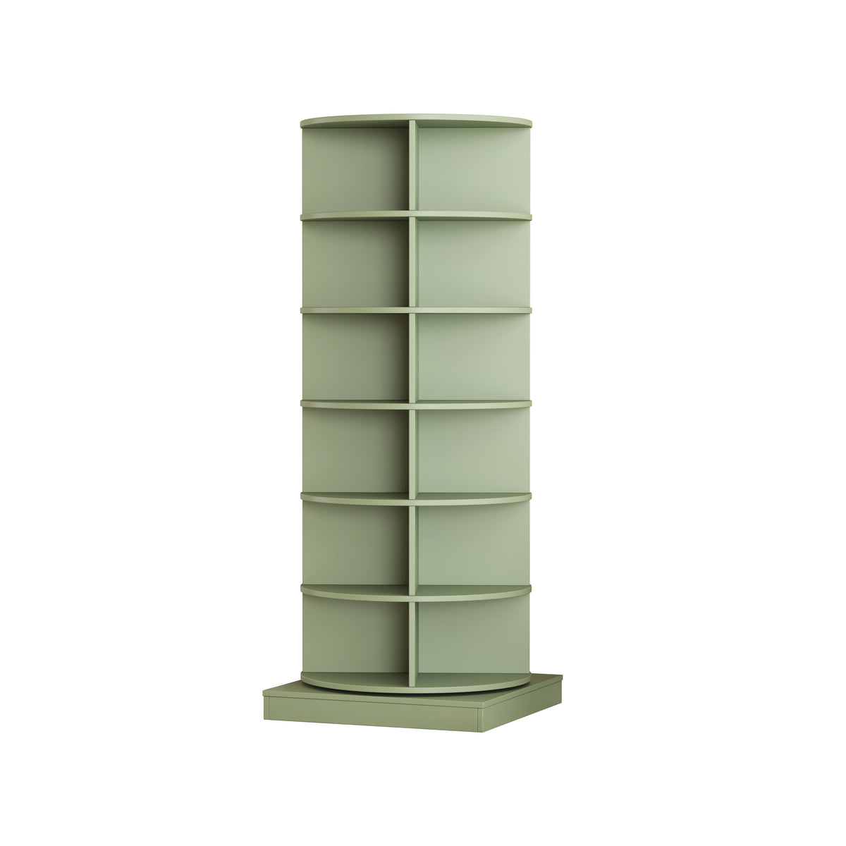 6-Layer 360° Rotating Shoe Rack Green