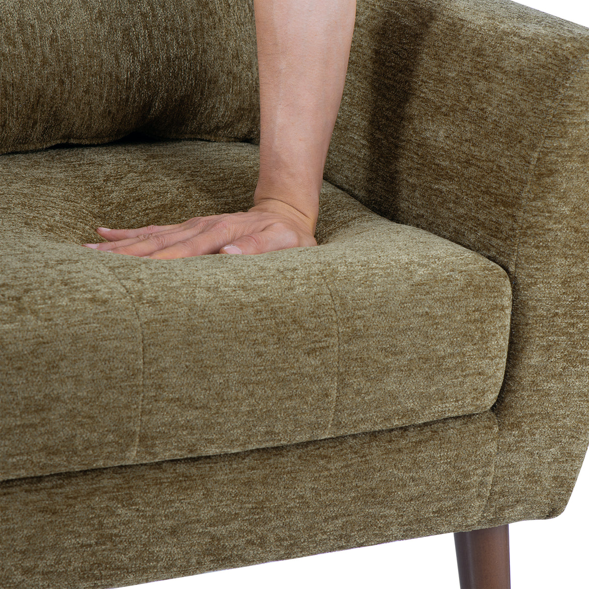 Upholstered Modern Accent Chair Foam Filled Gray