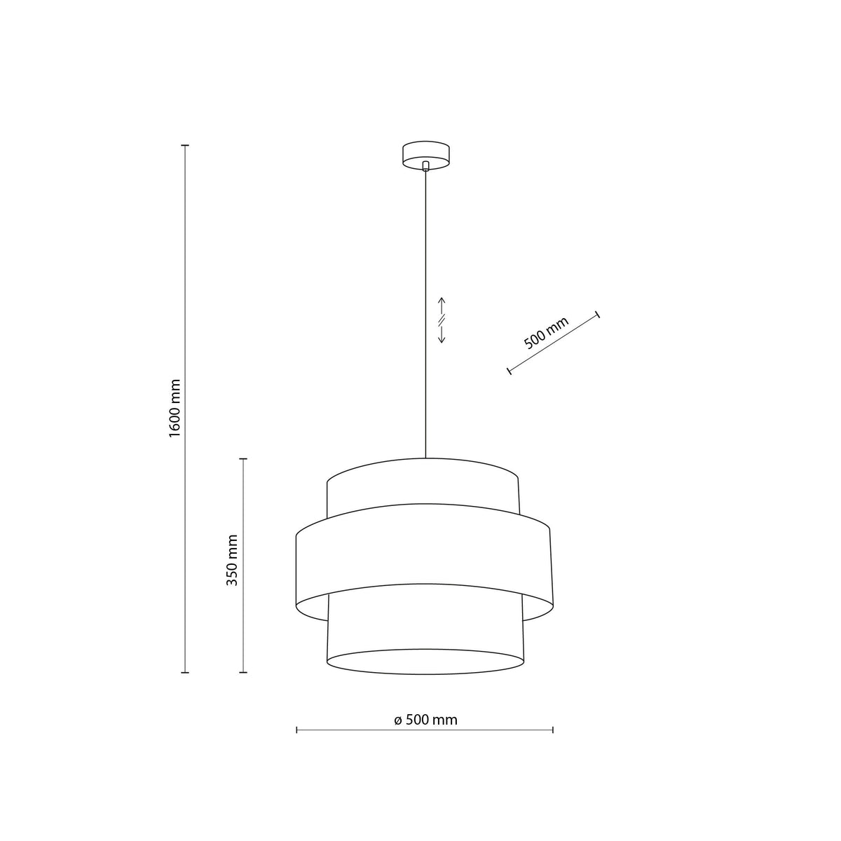 CALISTO Black Mid-Century Modern Pendant Light