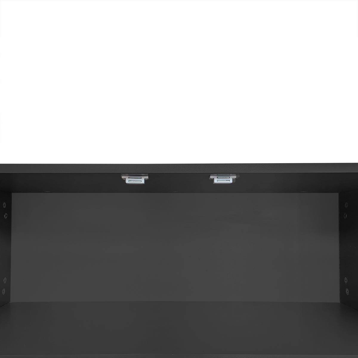 Modern Gray Shoe Storage Bench with Hidden Upholstered Seat