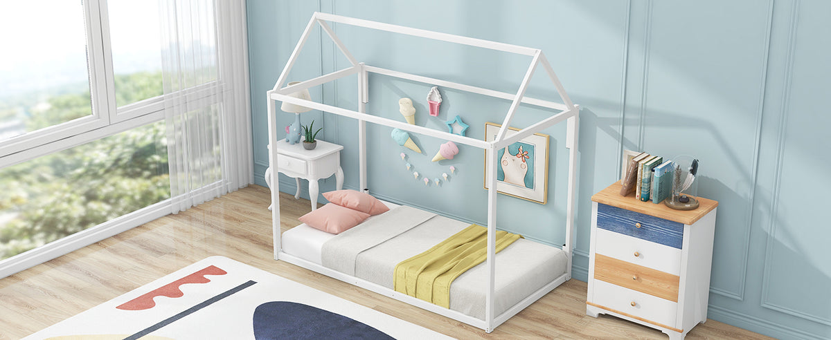 Metal House Twin Platform Bed
