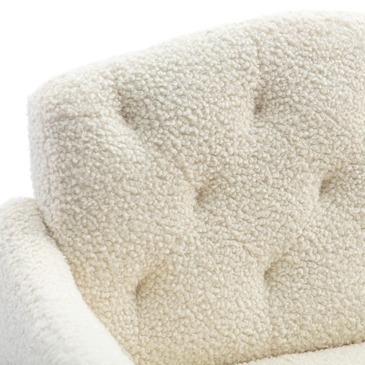 Teddy Armchair with Gold Legs – White
