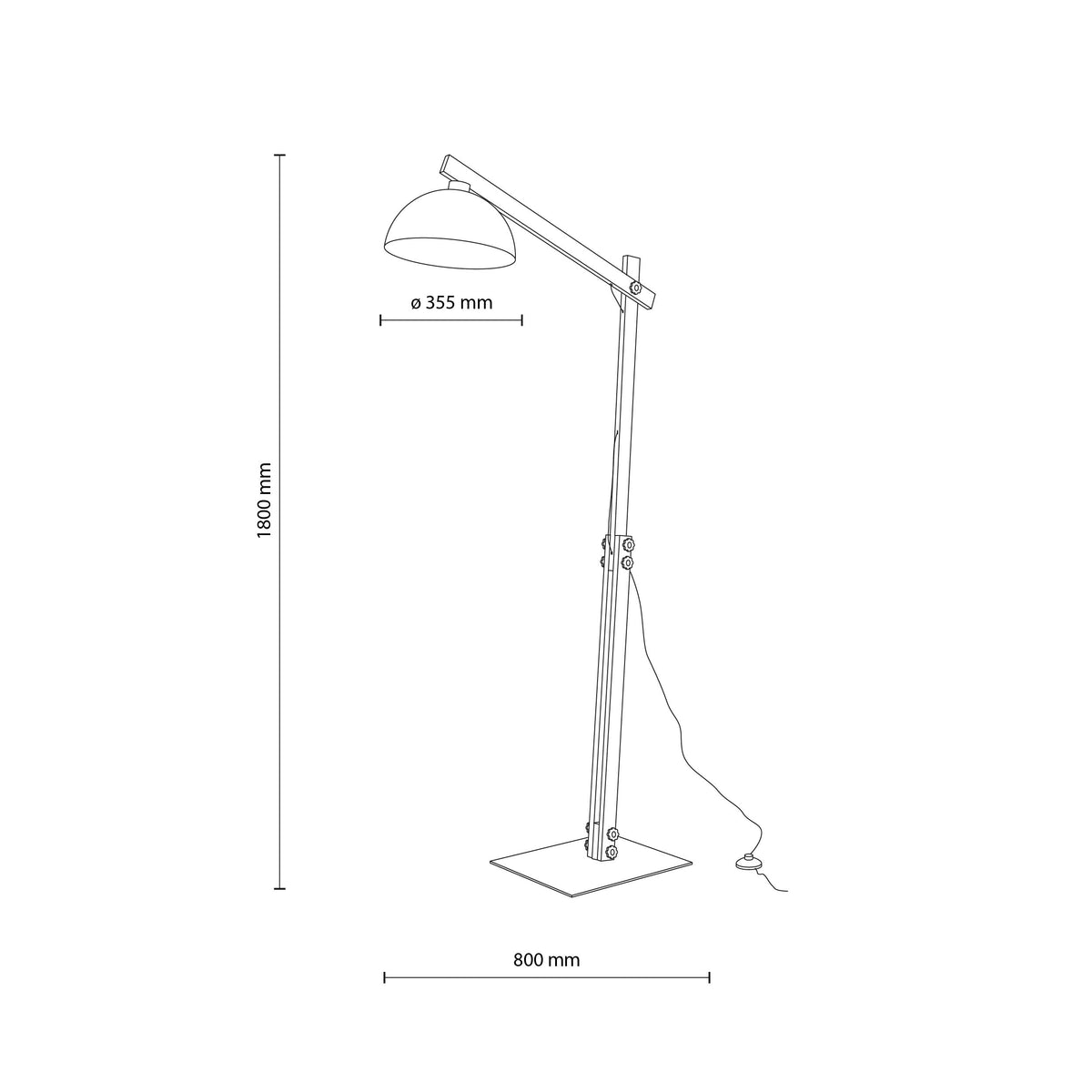 OSLO Brown Scandinavian Floor Lamp