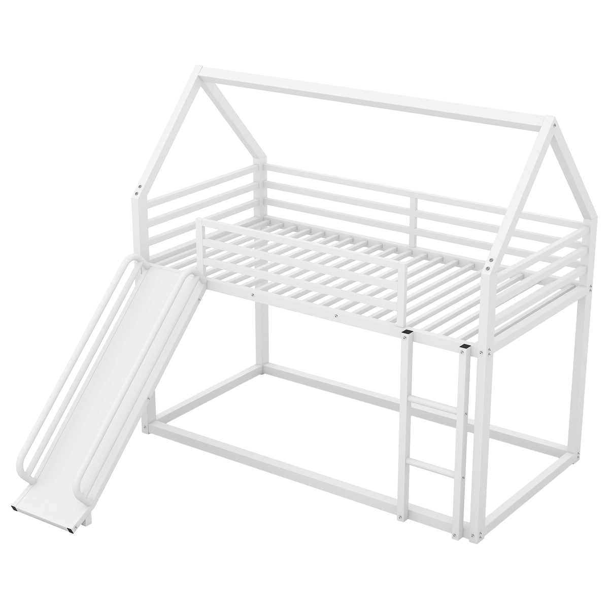 Twin House Bunk Bed White