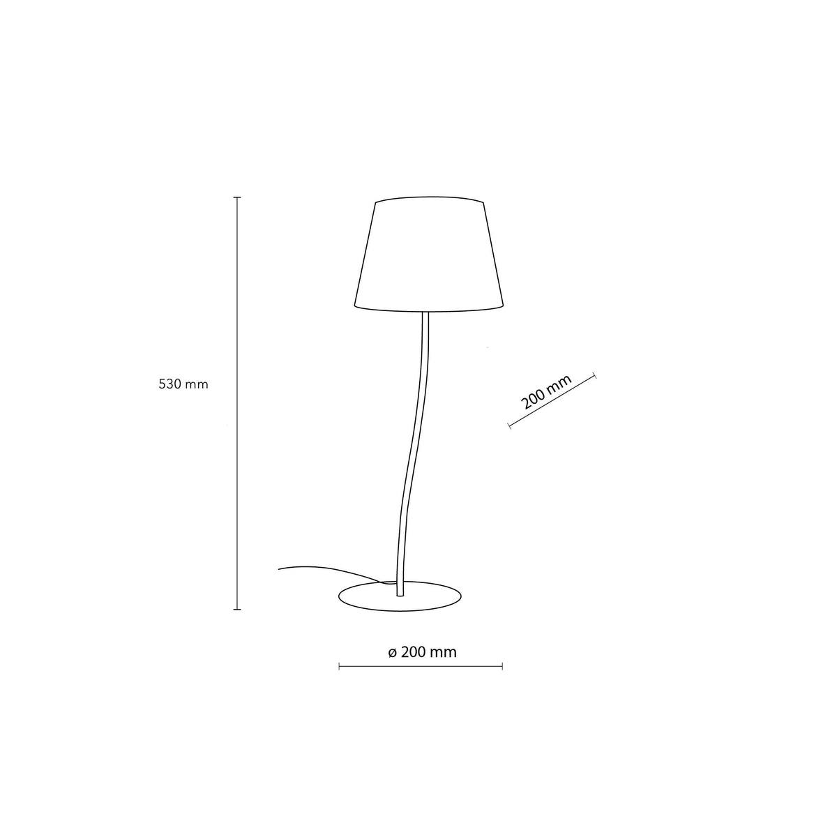 NICOLA Orange Mid-Century Modern Night Lamp