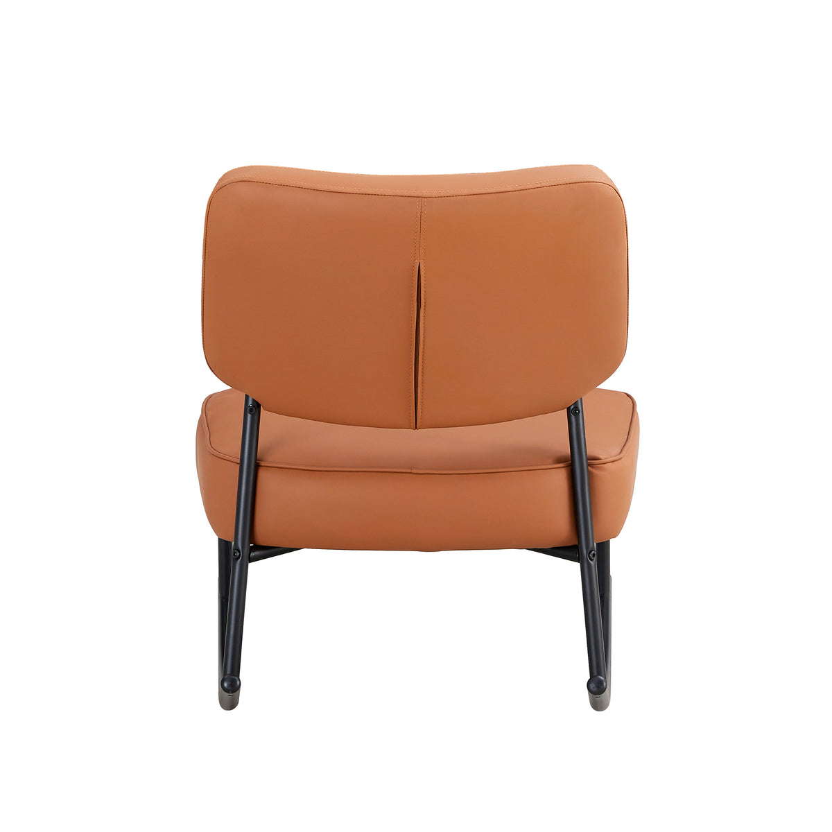 PU Leather Rocking Chair – Black Metal Legs