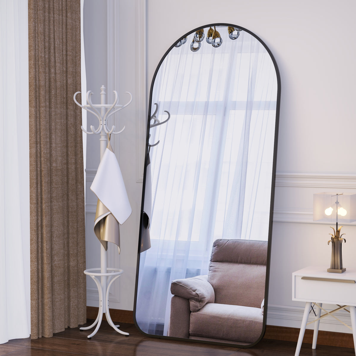 Oversized Full Body Mirror Black