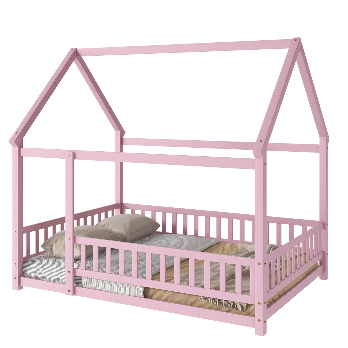 Full Floor Bed Pink