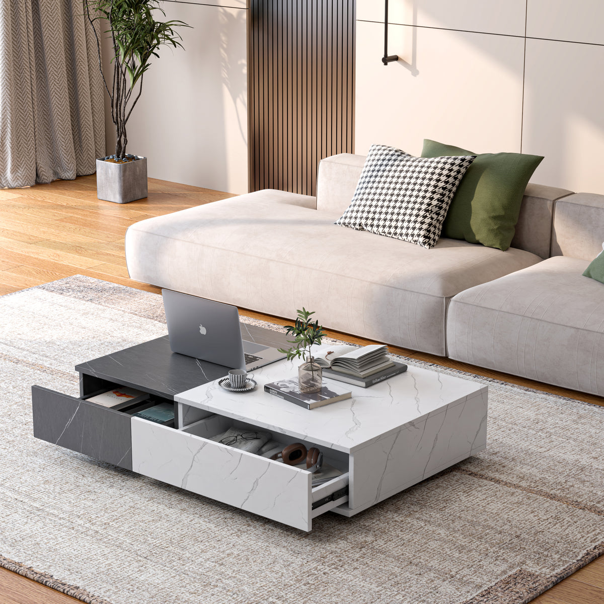 Black & White LED Coffee Table