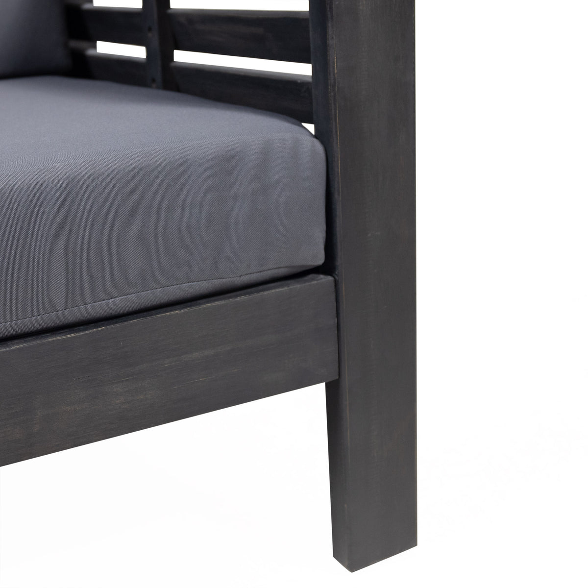Outdoor Acacia Club Chairs (2 pcs) – Dark Gray