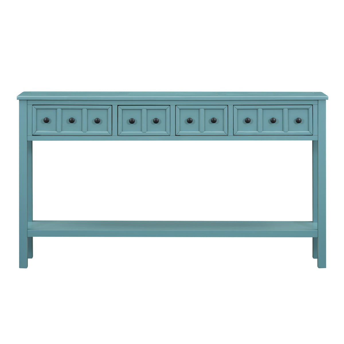 Rustic Turquoise Entryway Console Table – 60”
