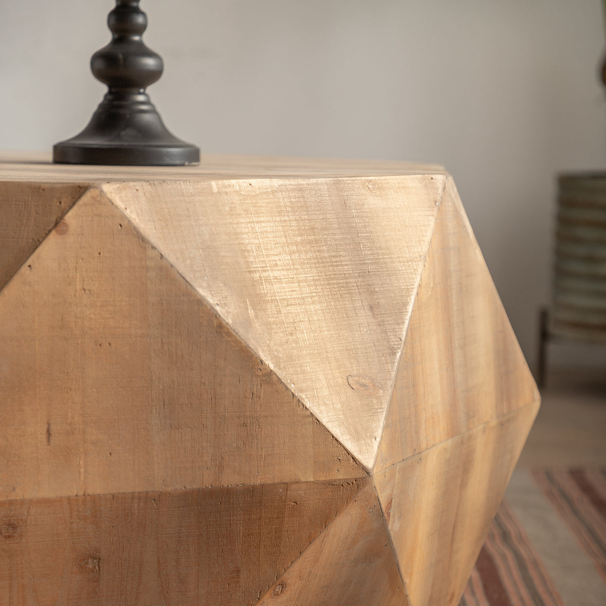 Embossed Pattern Coffee Table – Natural MDF