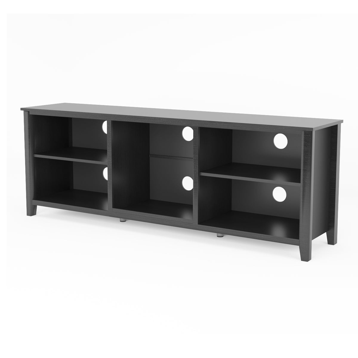 Modern Media Console TV Stand Black