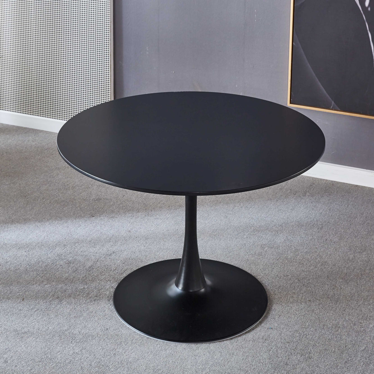 Black Tulip Dining Table with Round MDF Top
