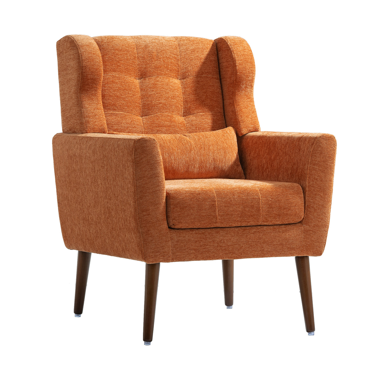 Modern Accent Chair Foam Filled Orange