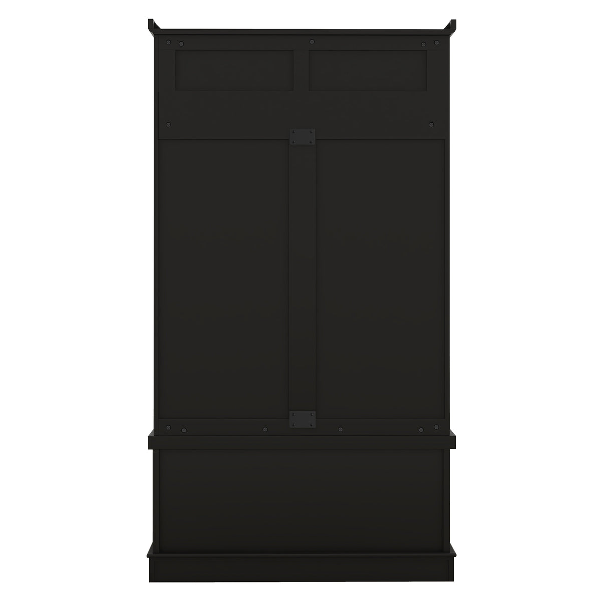 Hall Tree with Drawers and Hooks Black