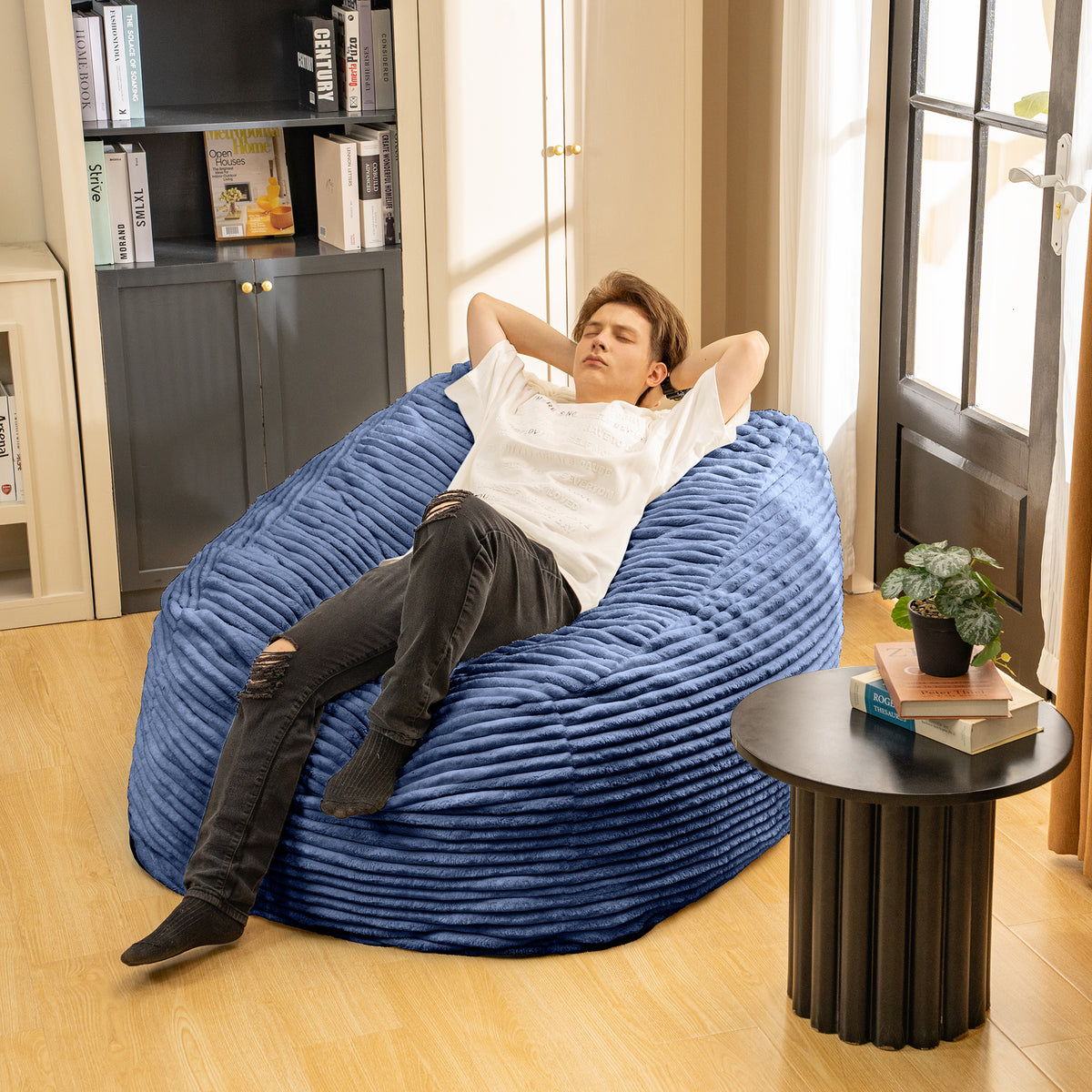 Faux Fur Bean Bag Lounge Chair