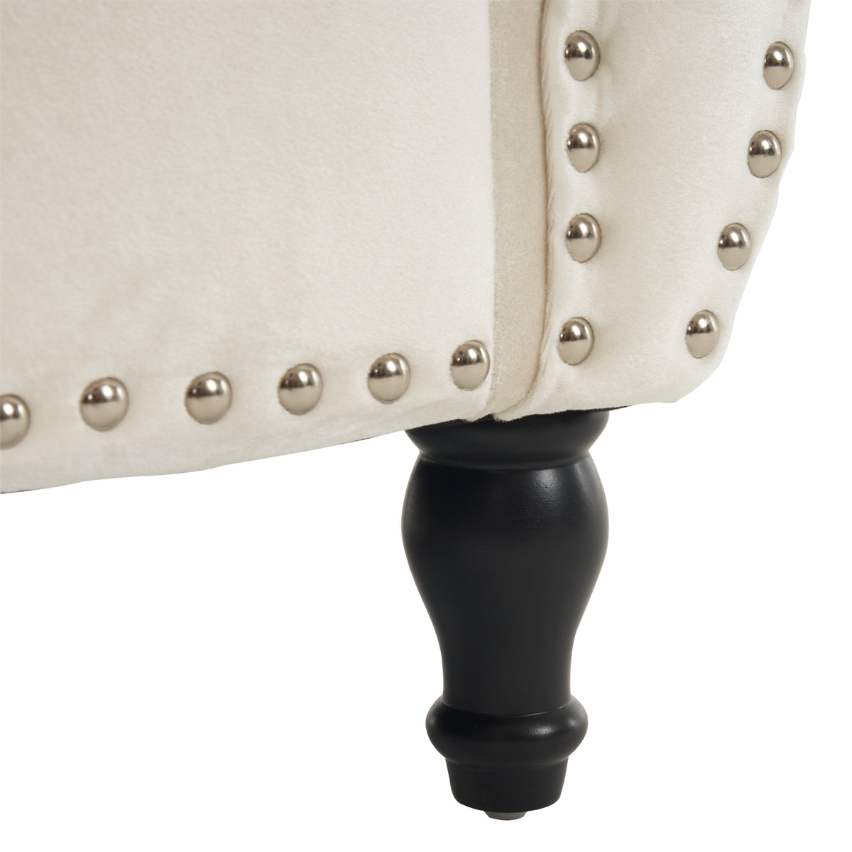 Velvet Storage Ottoman Bench Gray