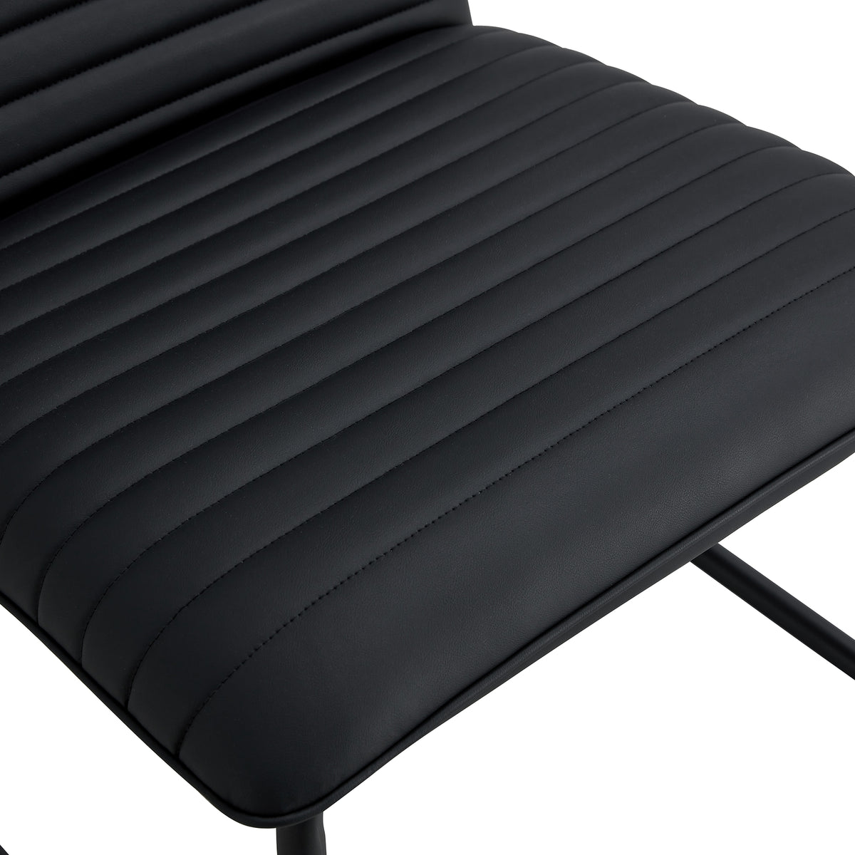 Black Armless Lounge Chair – Black Legs