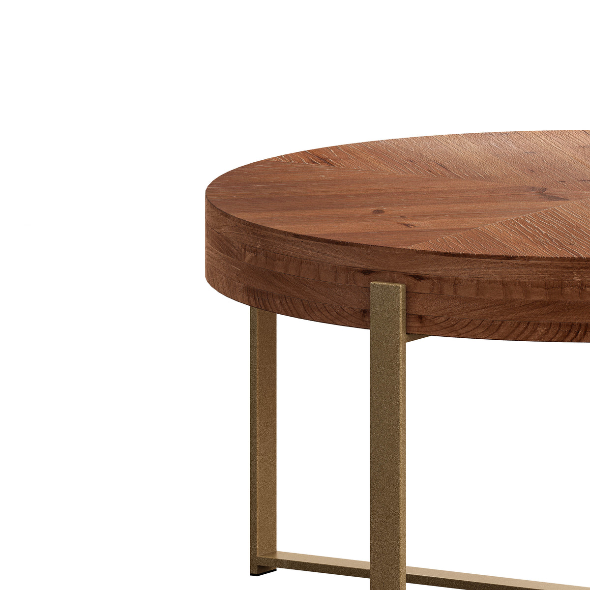 Retro Round Coffee Table Gold