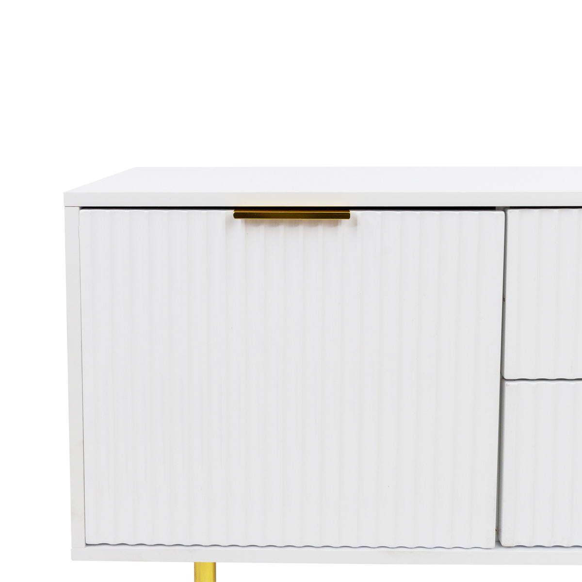 Warm White TV Cabinet – Modern Design