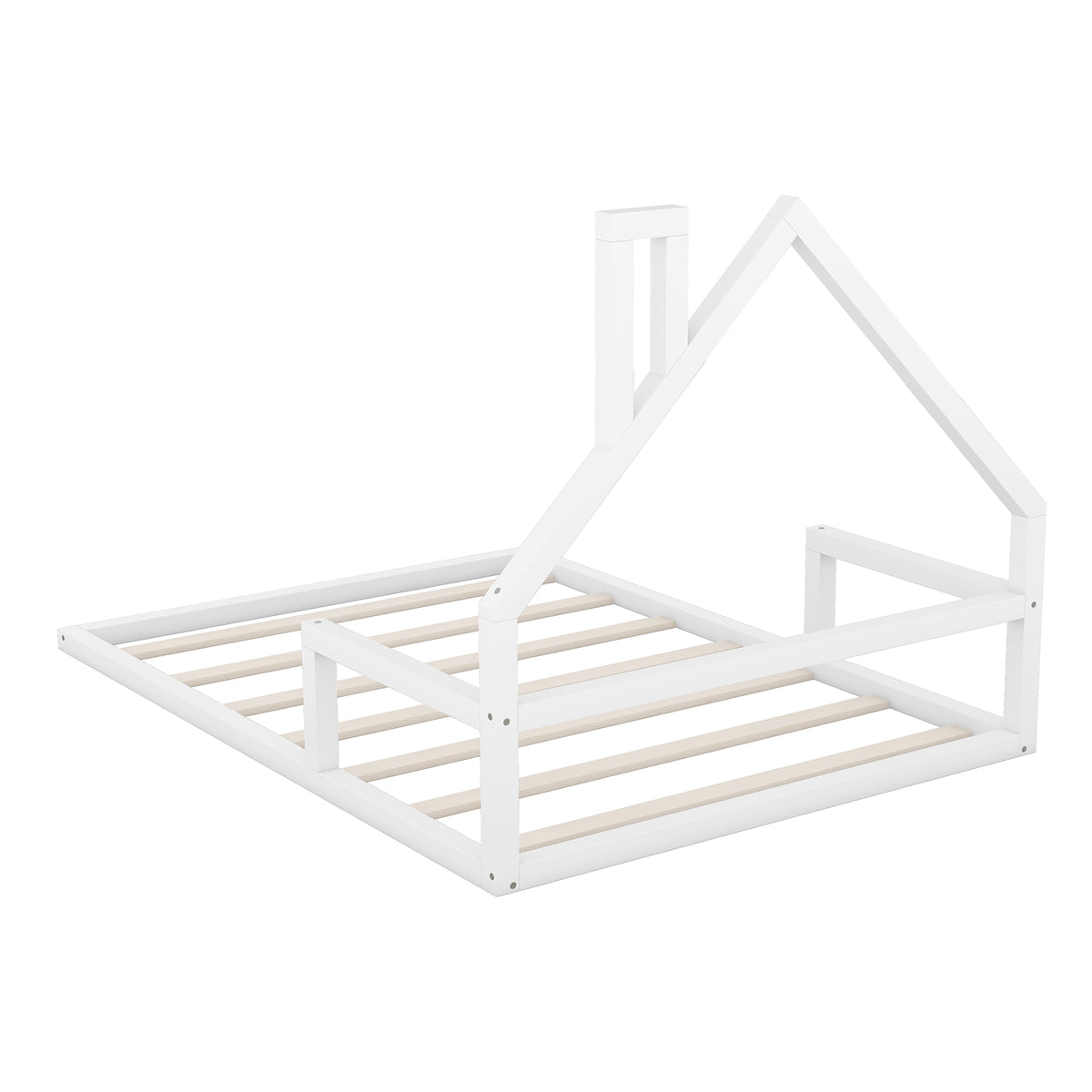 Full Platform Bed White