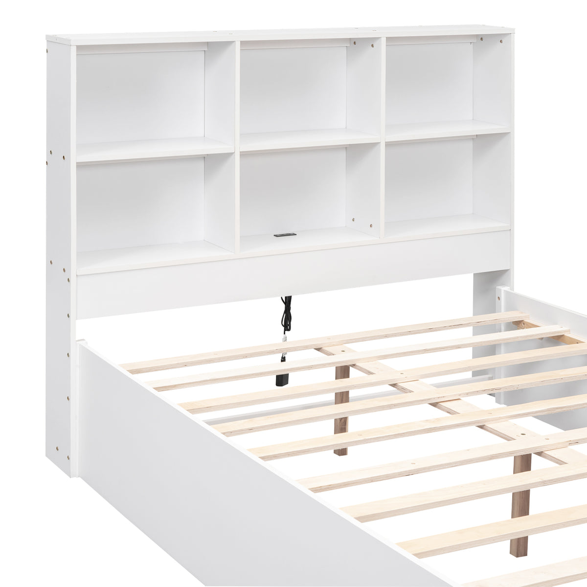 Full Storage Bed White