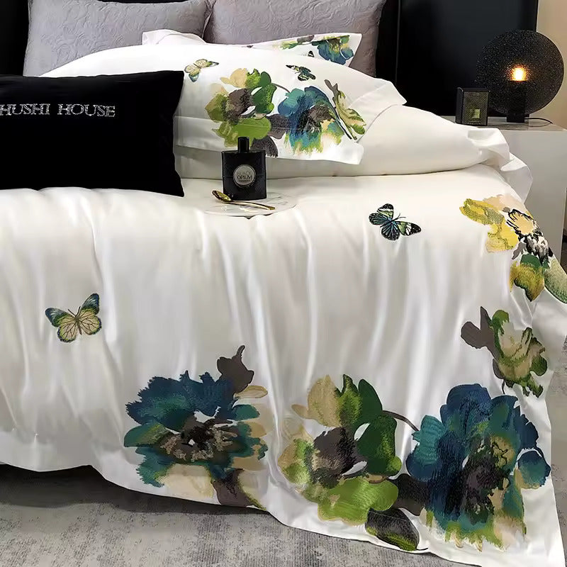 Marigold 800 TC Egyptian Cotton Duvet Set - White