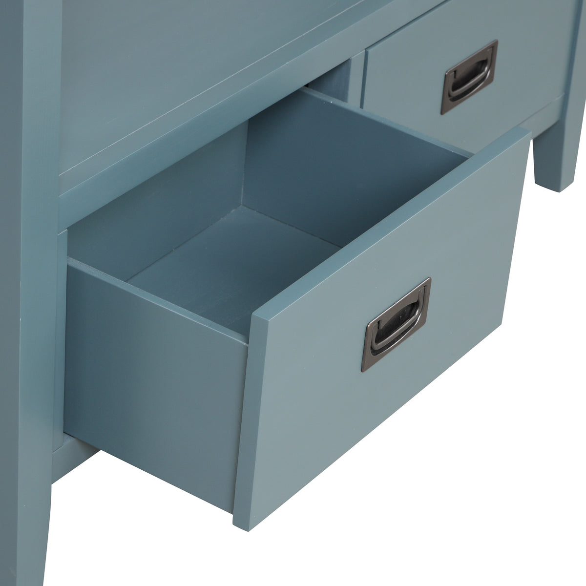 36-Inch Blue Farmhouse Console Table with Drawers