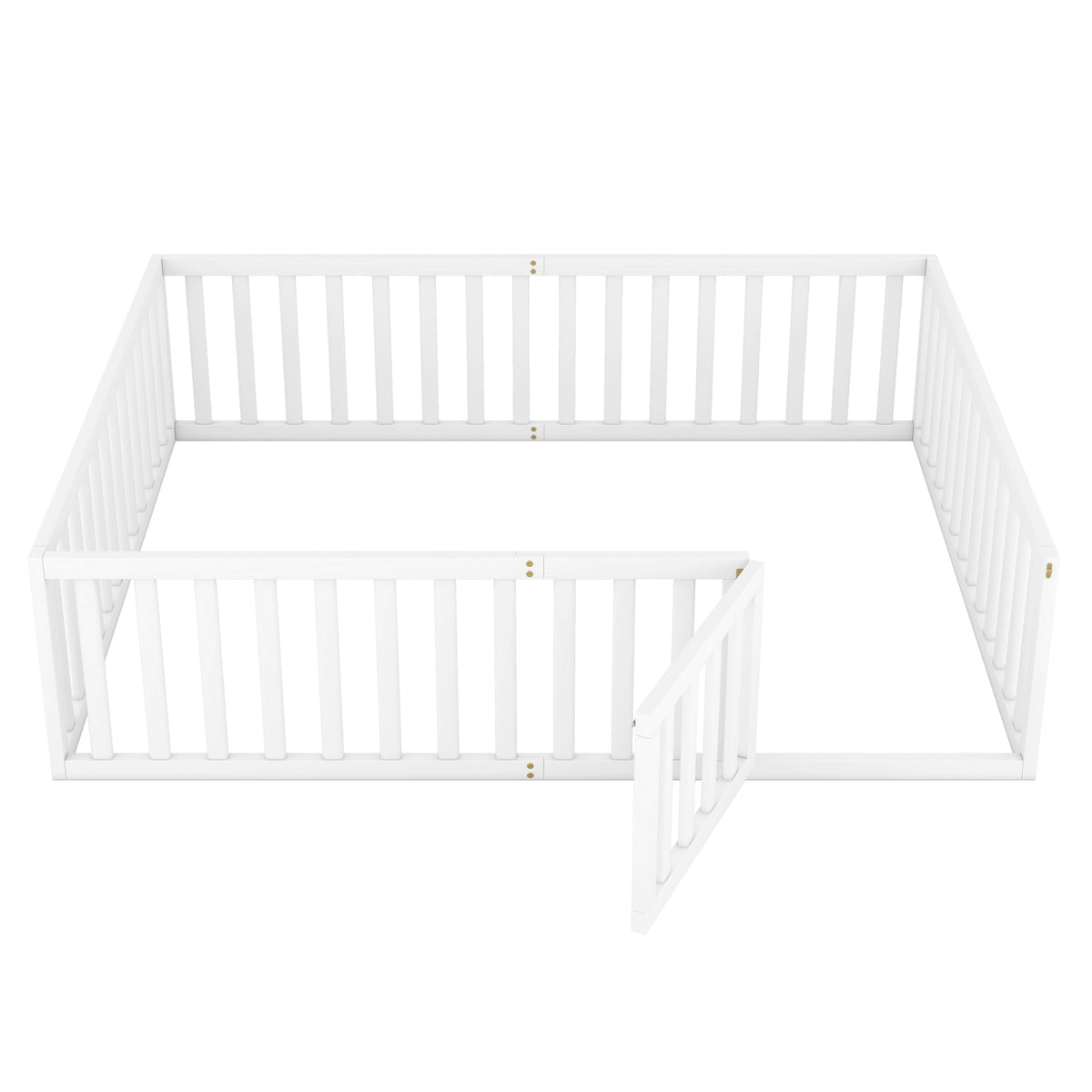 Queen Floor Bed White
