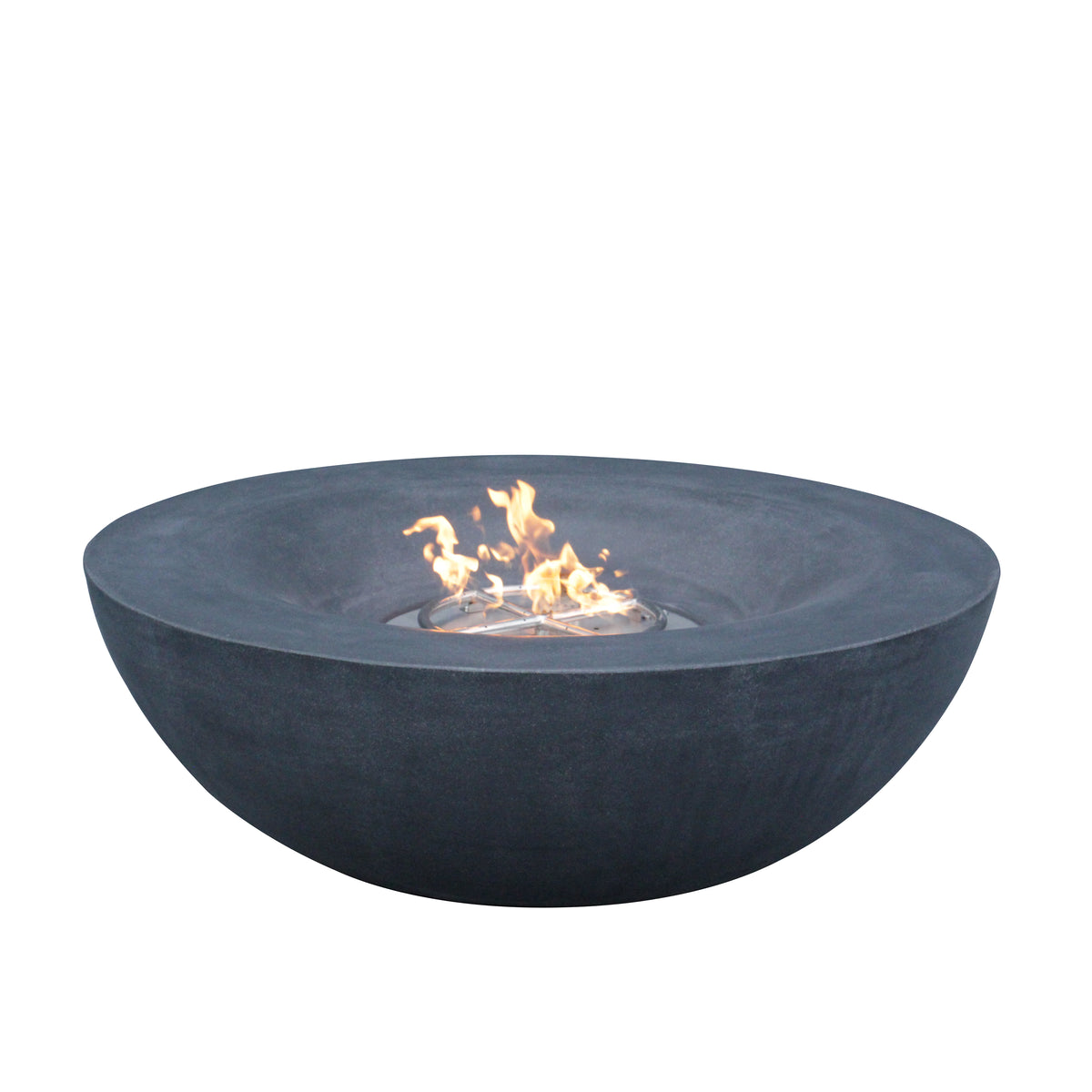 42-Inch Concrete Fire Pit Dark Gray