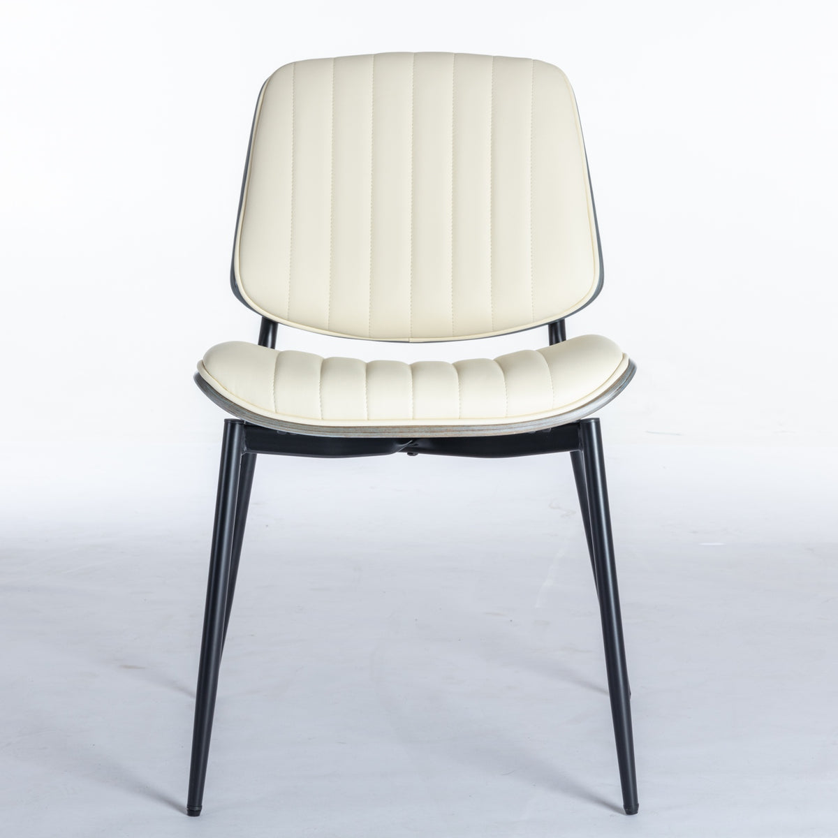 Retro Linen Dining Chairs Set of 2 Beige