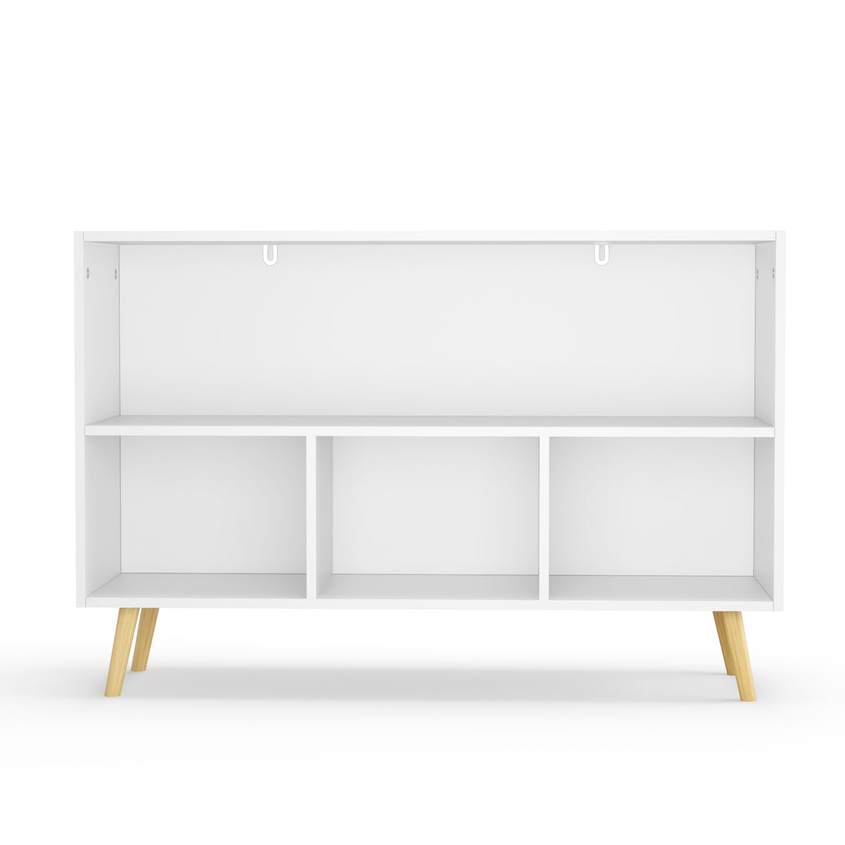 Kids Bookcase with Fabric Drawers White Blue