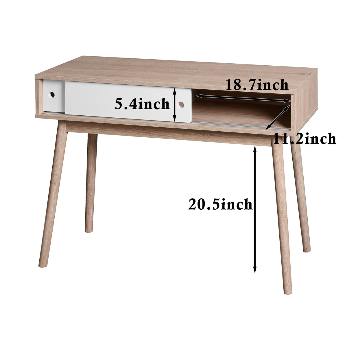 Mid-Century Writing Desk – Natural Oak