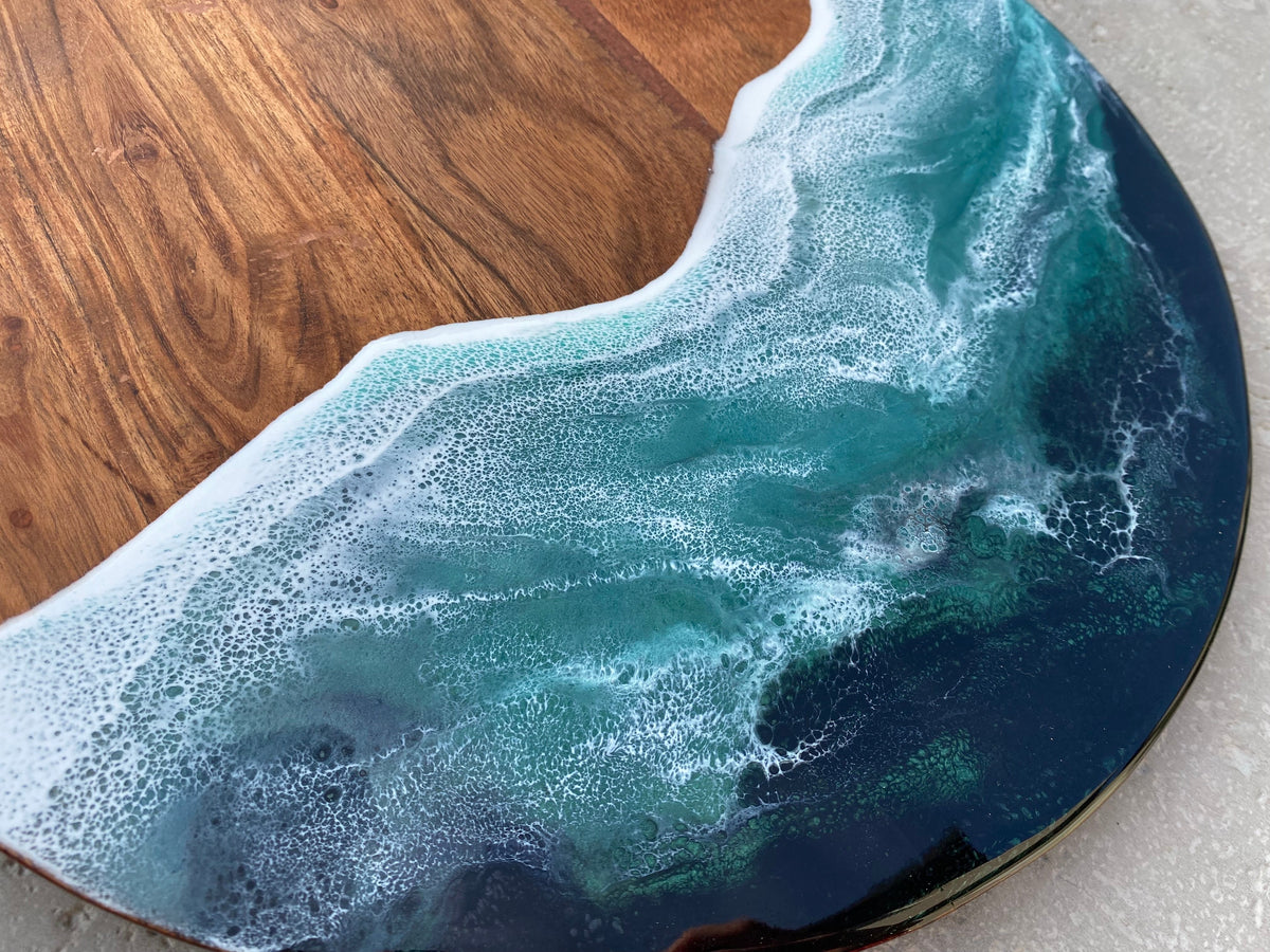 Round Charcuterie Board with Handle