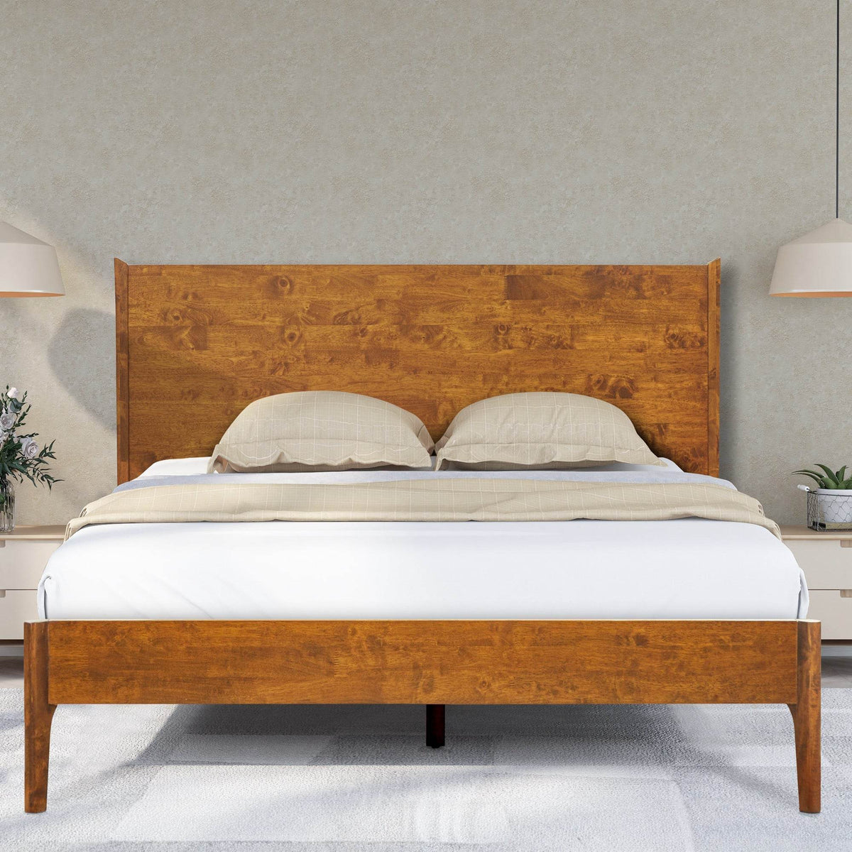 Haven Deluxe Wood Platform Bed Frame