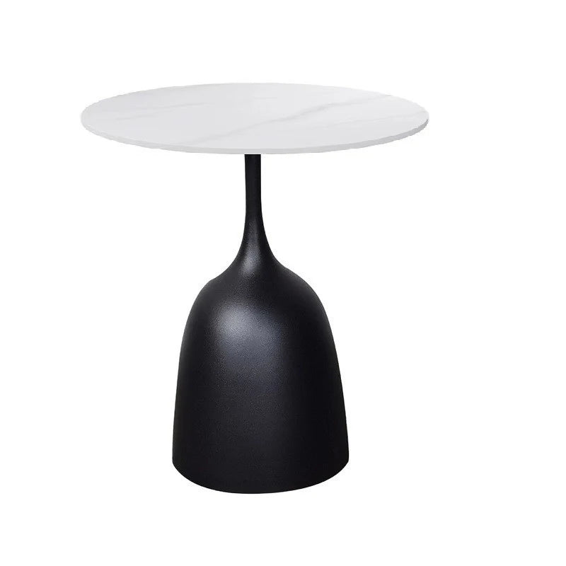 BPT38 Modern Ceramic Top Side Table with Steel Base