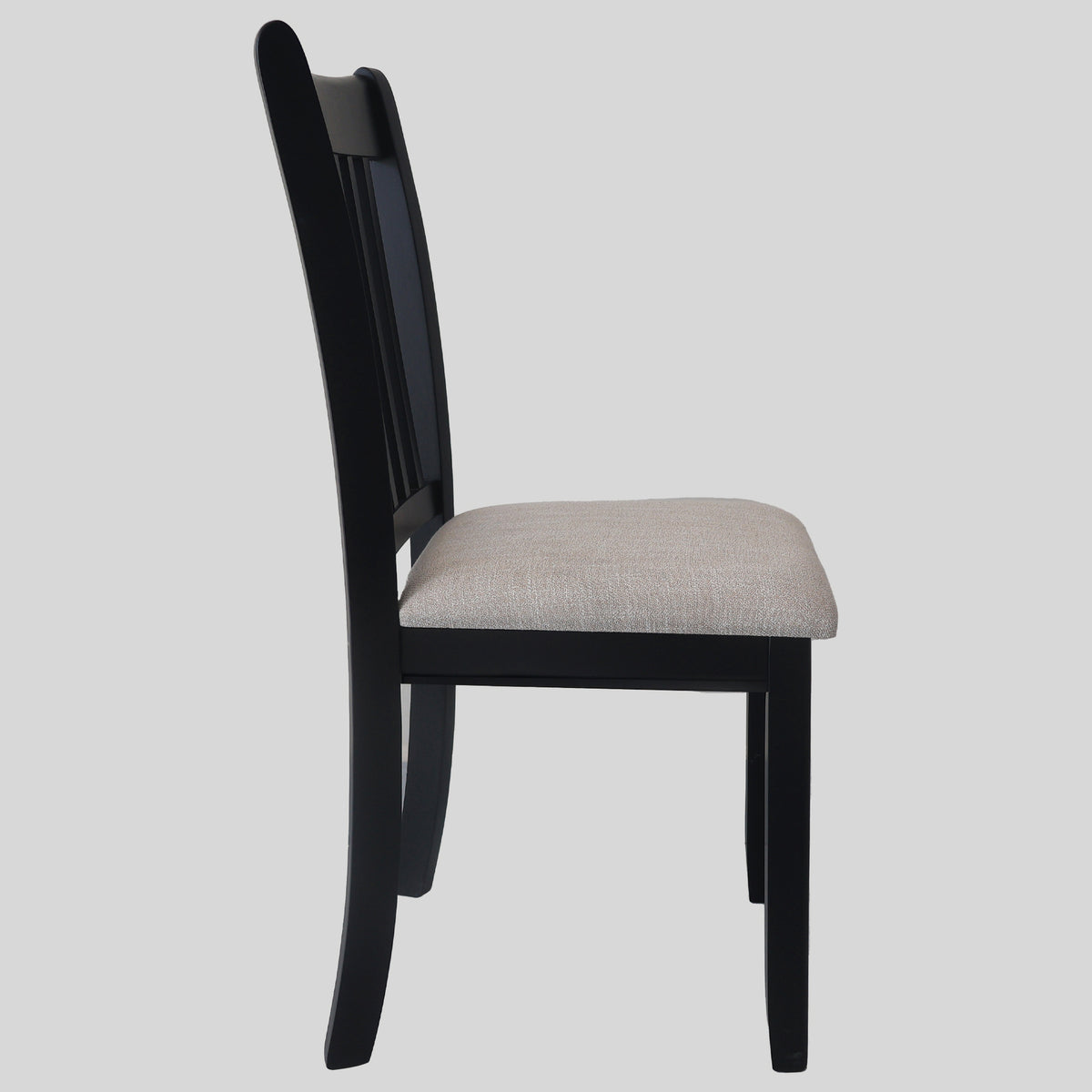 Upholstered Dining Chairs Set of 2 Black