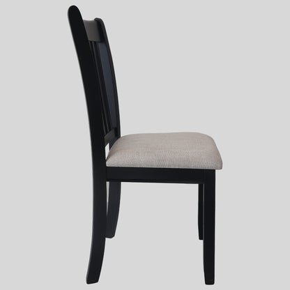 Upholstered Dining Chairs Set of 2 Black