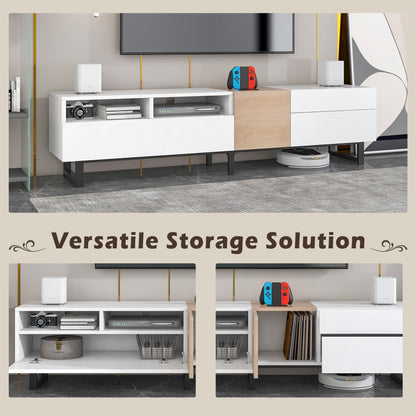 Modern Double Storage TV Stand – 80”