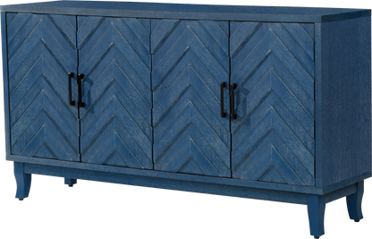 Vintage Wood Buffet Storage Cabinet – Rustic Sideboard
