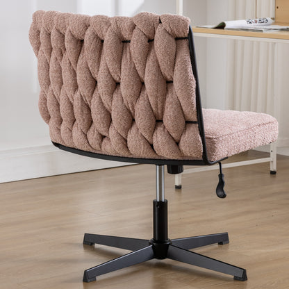 Armless Office Chair – Blush Pink