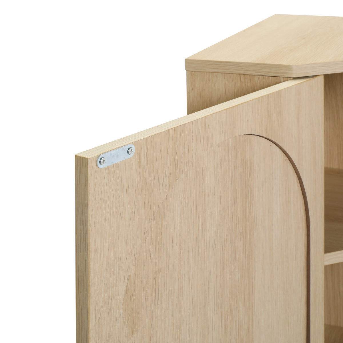 Rattan Corner Cabinet with Door and Shelf