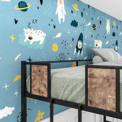 Twin over Full Metal Bunk Bed Silver